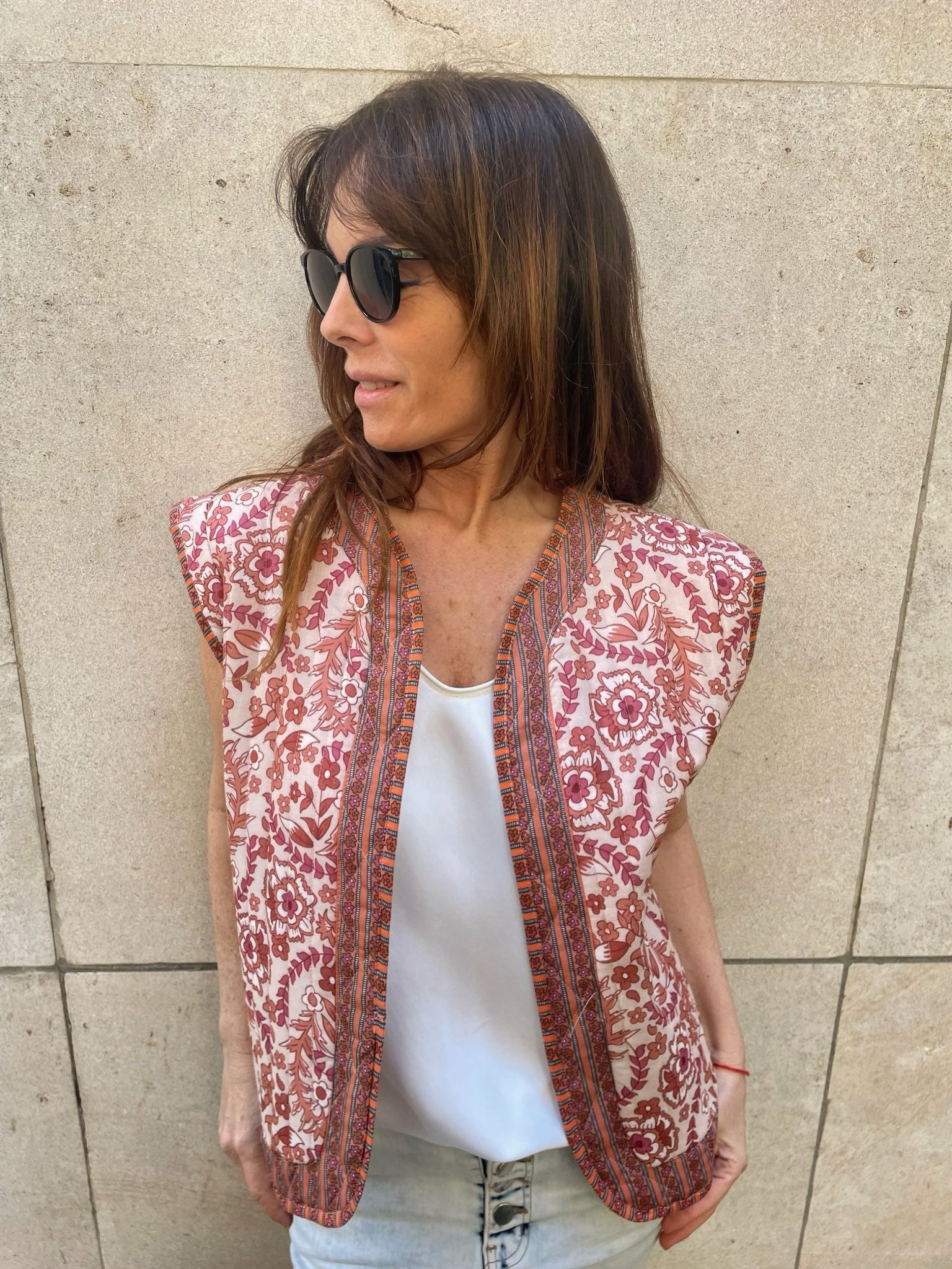 Gilet Ethel rose