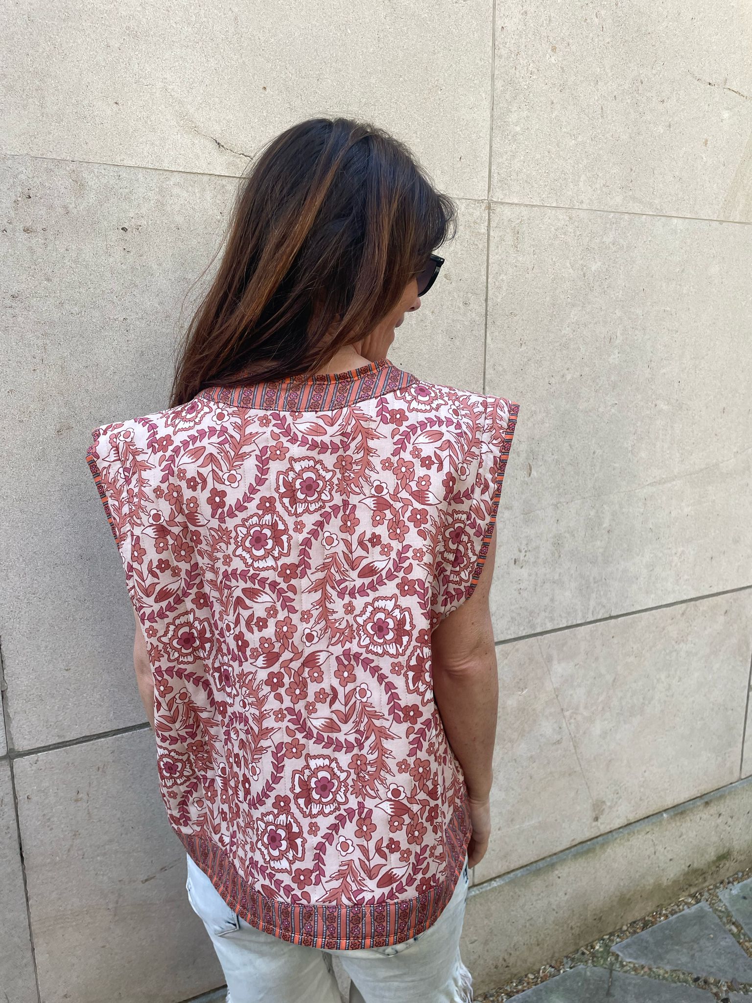 Gilet Ethel rose